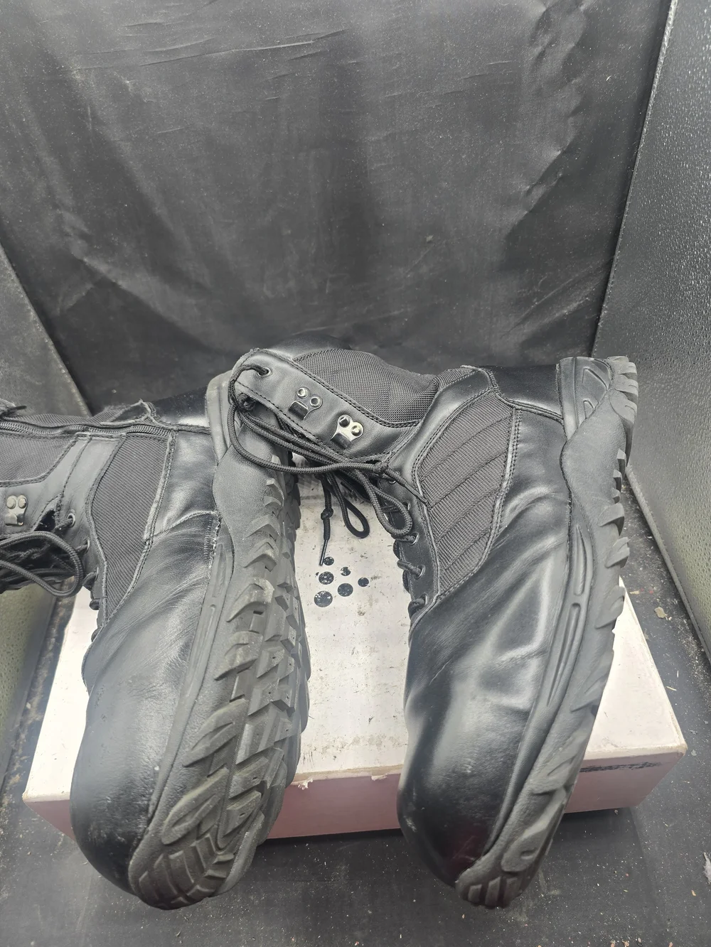 Men's Black Tactical Lace-Up Combat Boots